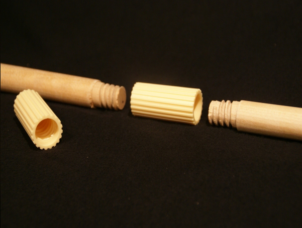 Wood Threaded Dowels with Plastic Connectors
