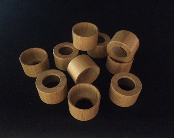 Custom wood turnings made into Bamboo Caps
