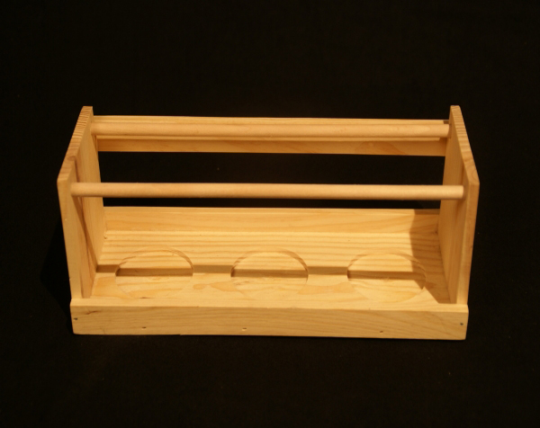 Wood Packaging Crate with Recessed Holes