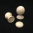 Small poplar ball finials and a poplar cap finial for decorative applications.