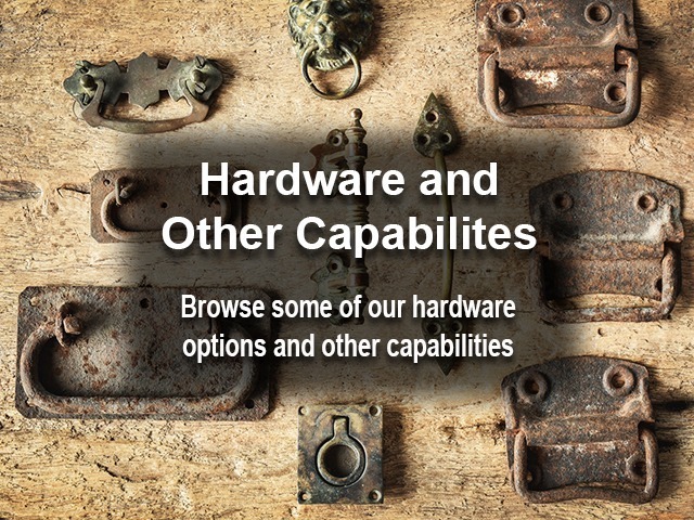 Assorted custom wood hardware components showcasing precision machining and bulk manufacturing capabilities.