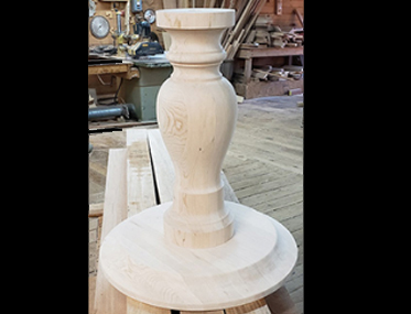 Large Cherry Wood Table Base Made to Customer's Specification