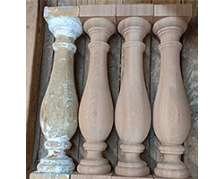 One original baluster and three reproductions made from the inspiration of the original.