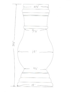 Sketch created based on the customer's inspiration photo.