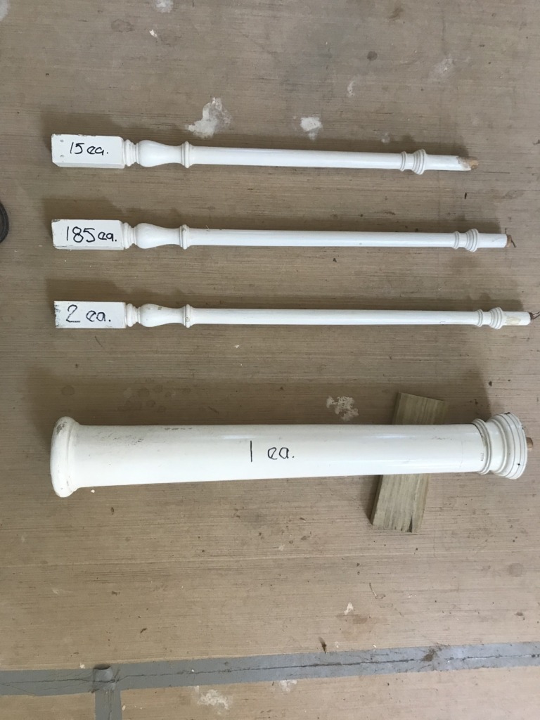 Customer sample of existing newel and balusters.