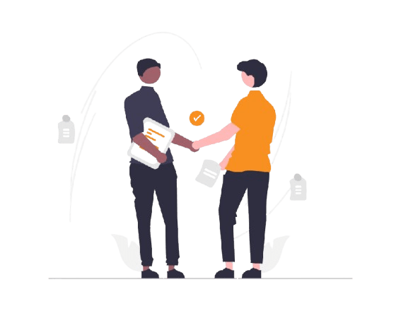 No BG Business Partnership Illustration for Professional Services Illustration of a business handshake.