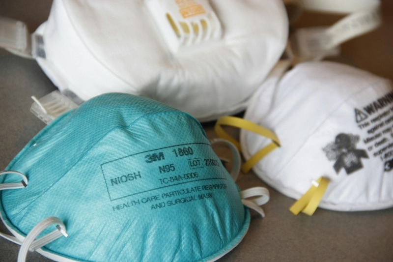 N95 Mask for Mold Cleanup N95 masks used to protect against mold spores during cleaning.